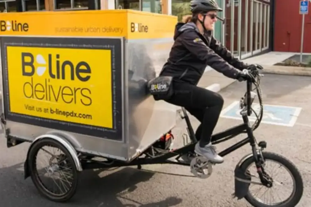 A B-Line PDX electric cargo trike