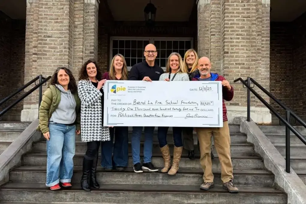 Pahlisch Homes presenting a donation to the Bend-La Pine Education Foundation