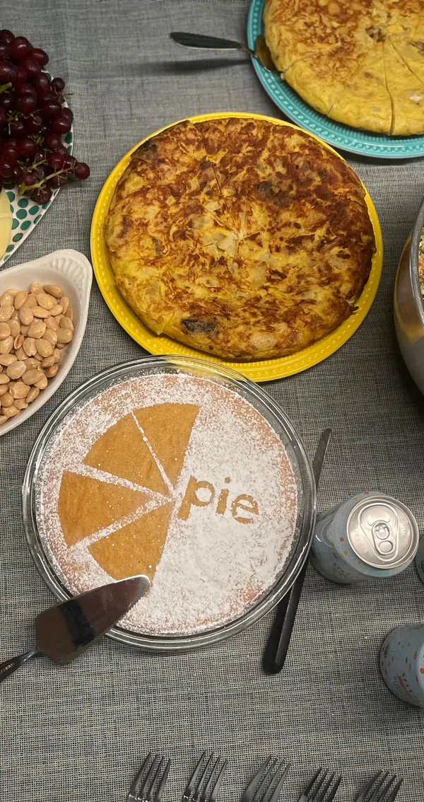PIE-branded cake and Spanish tortillas at the Lunch & Learn
